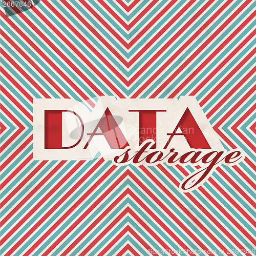 Image of Data Storage Concept on Striped Background.