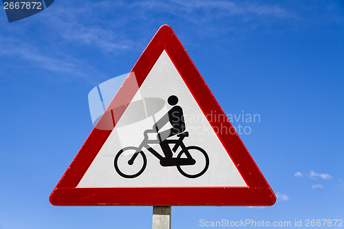Image of motorcycle and bicycle sign