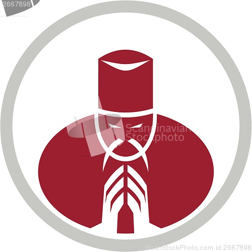 Image of Asian Chef Cook Zen Pray Circle