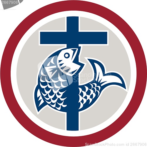 Image of Fish on Cross Circle