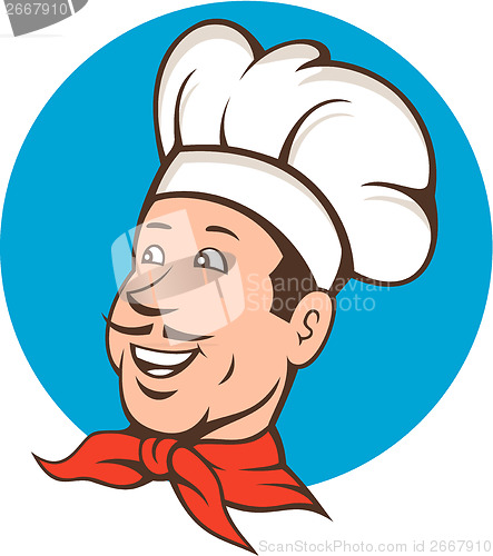 Image of Chef Cook Baker Smiling Cartoon