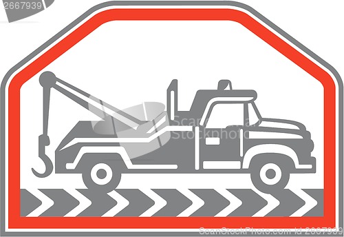 Image of Tow Wrecker Truck Side Retro