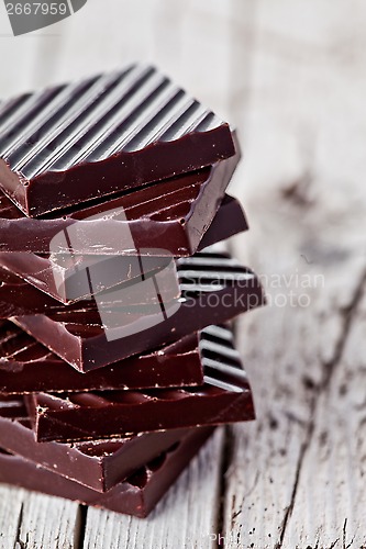 Image of stack of chocolate sweets 