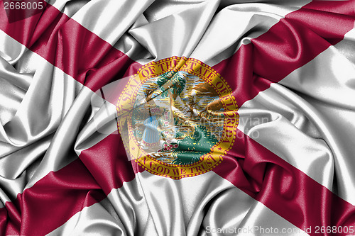 Image of Satin flag, three dimensional render