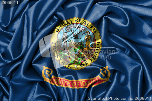 Image of Satin flag, three dimensional render