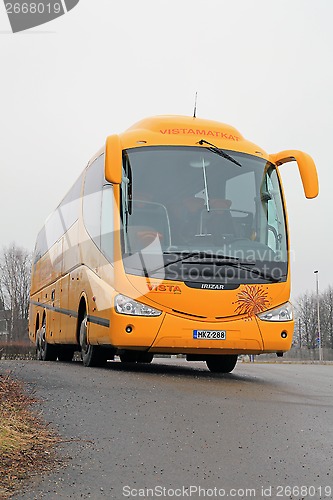 Image of Yellow Scania Irizar PB Coach Bus
