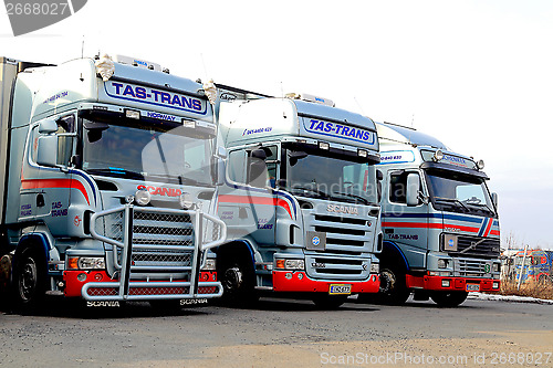 Image of Fleet of Long Haulage Trucks