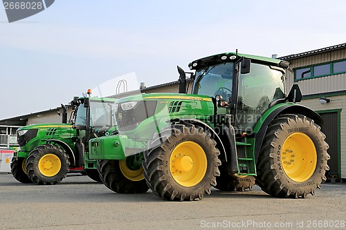 Image of Two John Deere Agricultural Tractors