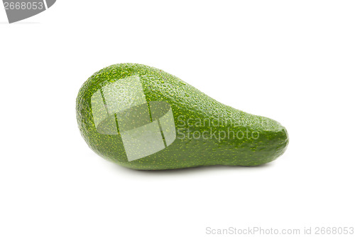 Image of Green avocado with water drops