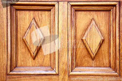 Image of spain abstract door lanzarote  door in the   brown 