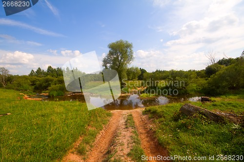 Image of  road with river ford