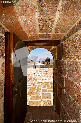 Image of in  arrecife lanzarote castillo de las coloradas spain the old w