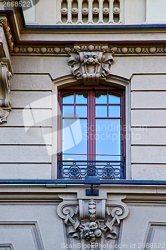Image of old wall window  centre   of city lugano Switzerland Swiss
