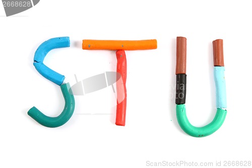 Image of plasticine alphabet 