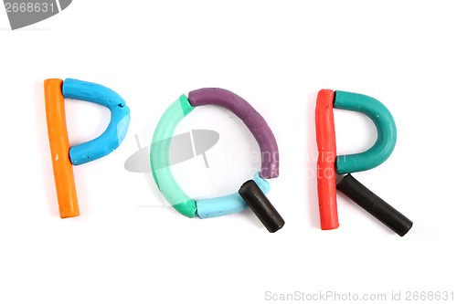 Image of plasticine alphabet 