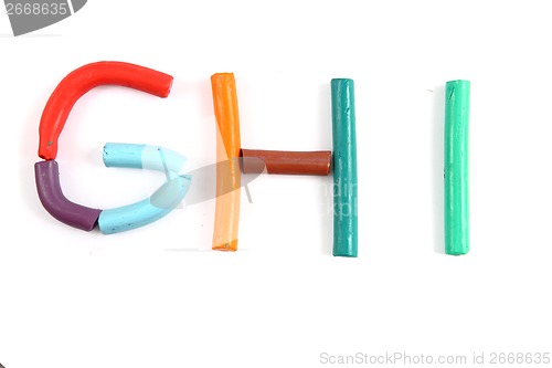 Image of plasticine alphabet 