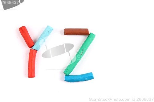 Image of plasticine alphabet 