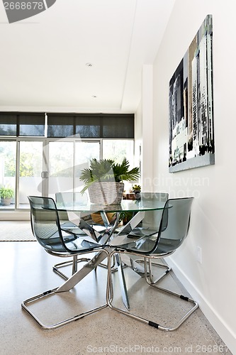 Image of Modern condo dining room