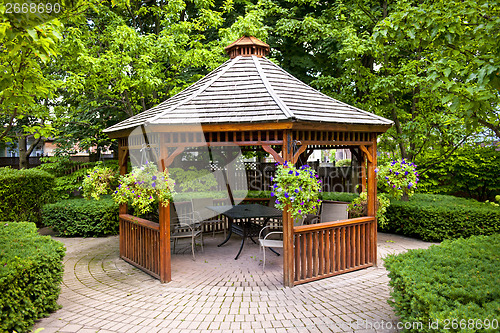 Image of Gazebo in garden