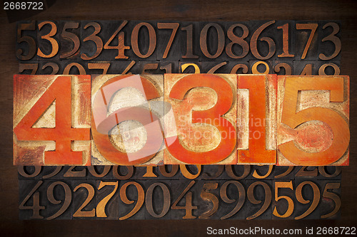 Image of numerical abstract background