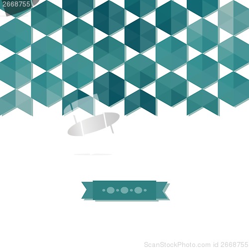 Image of abstract background banner of hexagon