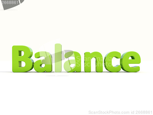 Image of 3d word balance