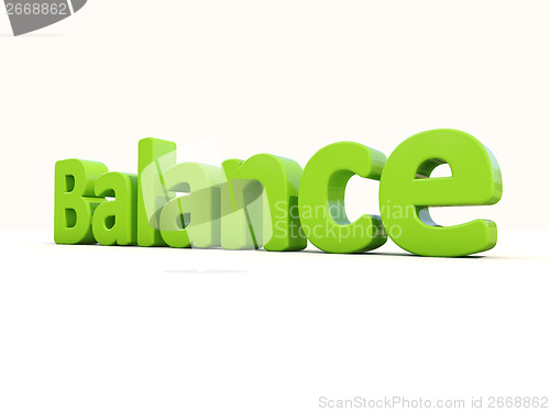 Image of 3d word balance