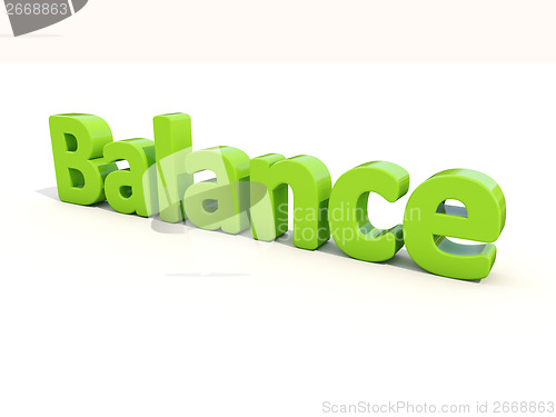 Image of 3d word balance