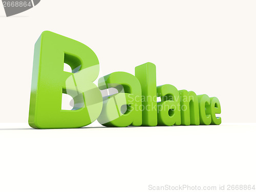 Image of 3d word balance