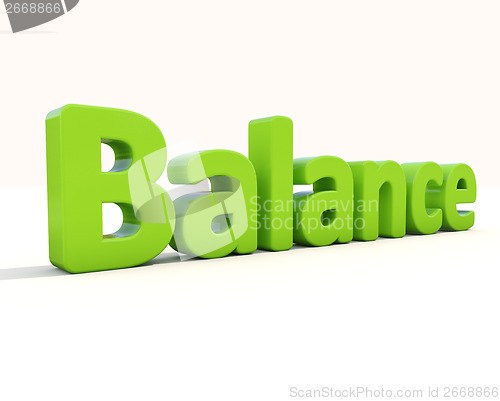 Image of 3d word balance