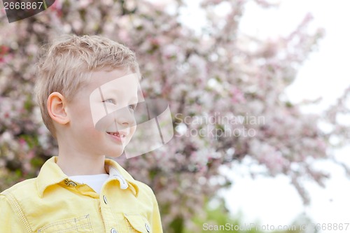 Image of boy at spring time