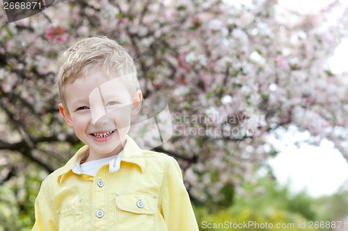 Image of boy at spring time