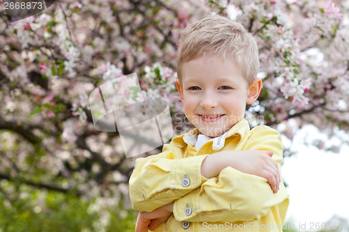 Image of boy at spring time