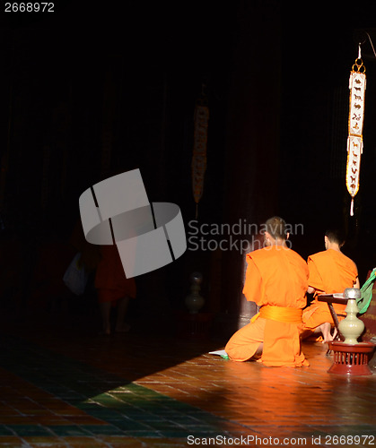 Image of monks in temple