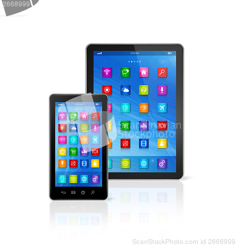 Image of Smartphone and Digital Tablet Computer