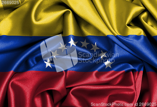 Image of Satin flag, three dimensional render