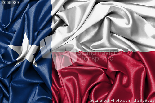 Image of Satin flag, three dimensional render