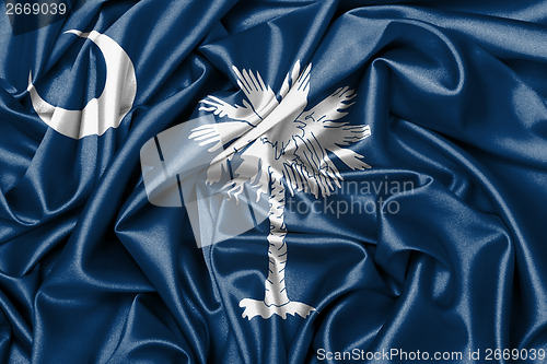 Image of Satin flag, three dimensional render