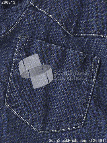 Image of jeans jacket's pocket