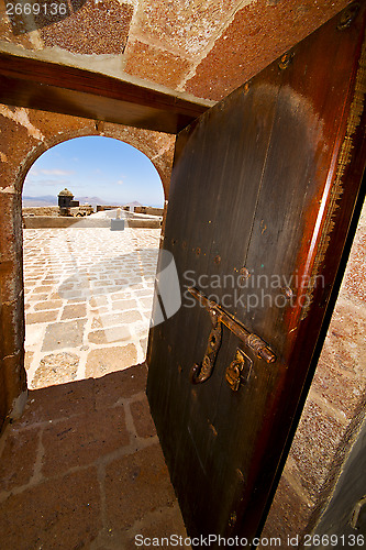 Image of in teguise arrecife lanzarote    las coloradas spain the old wal