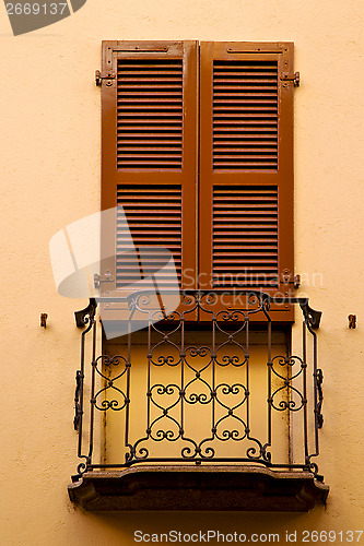 Image of old wall and terrace in    centre   of city lugano Switzerland S