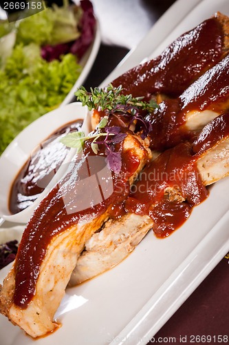 Image of Delicious grilled pork ribs