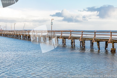 Image of Bridge or pier across an expanse of sea