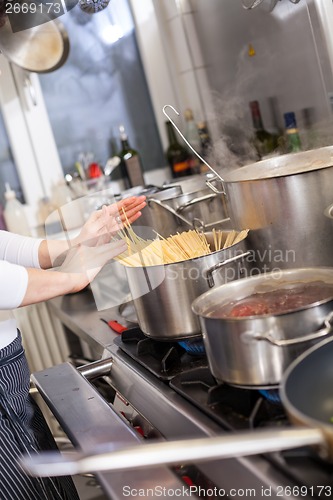 Image of Neat interior of a commercial kitchen