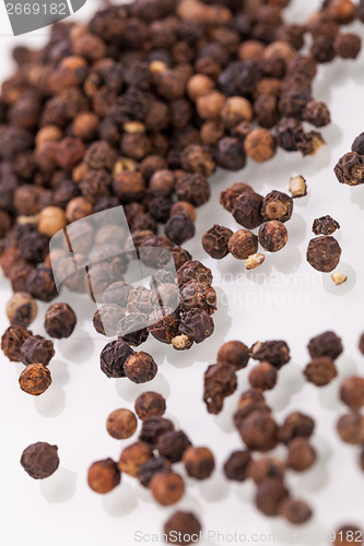 Image of Background of black peppercorns