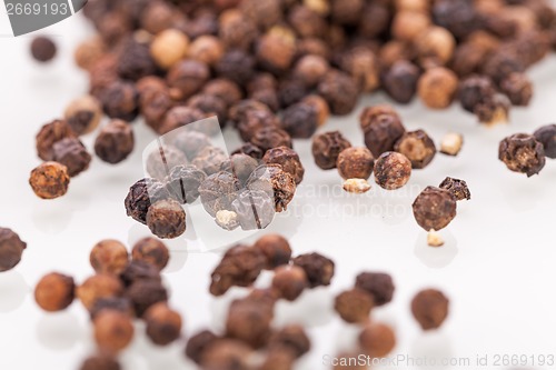 Image of Background of black peppercorns