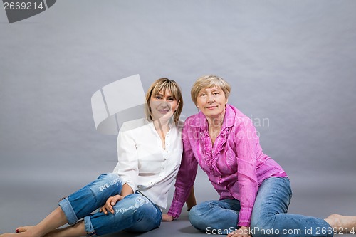 Image of Senior lady with her middle-aged daughter