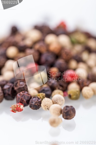 Image of Background of black peppercorns