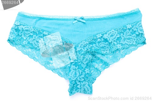 Image of Set of sexy turquoise blue lingerie