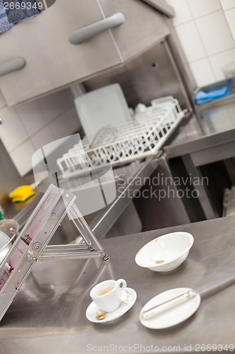 Image of Neat interior of a commercial kitchen